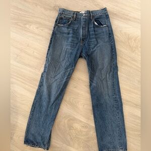Reformation Dark Blue Straight Jeans